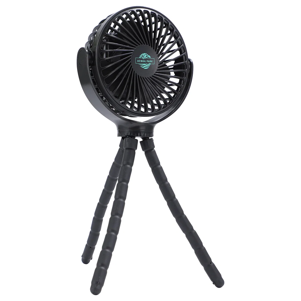 Side profile of the Twisty Rechargeable Portable Fan with its feet extended