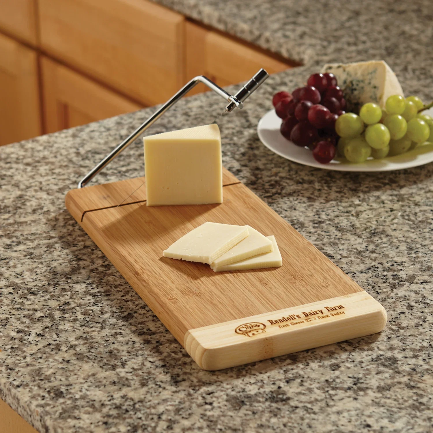 Two Tone Bamboo Cheese Cutter — Brown — view 2