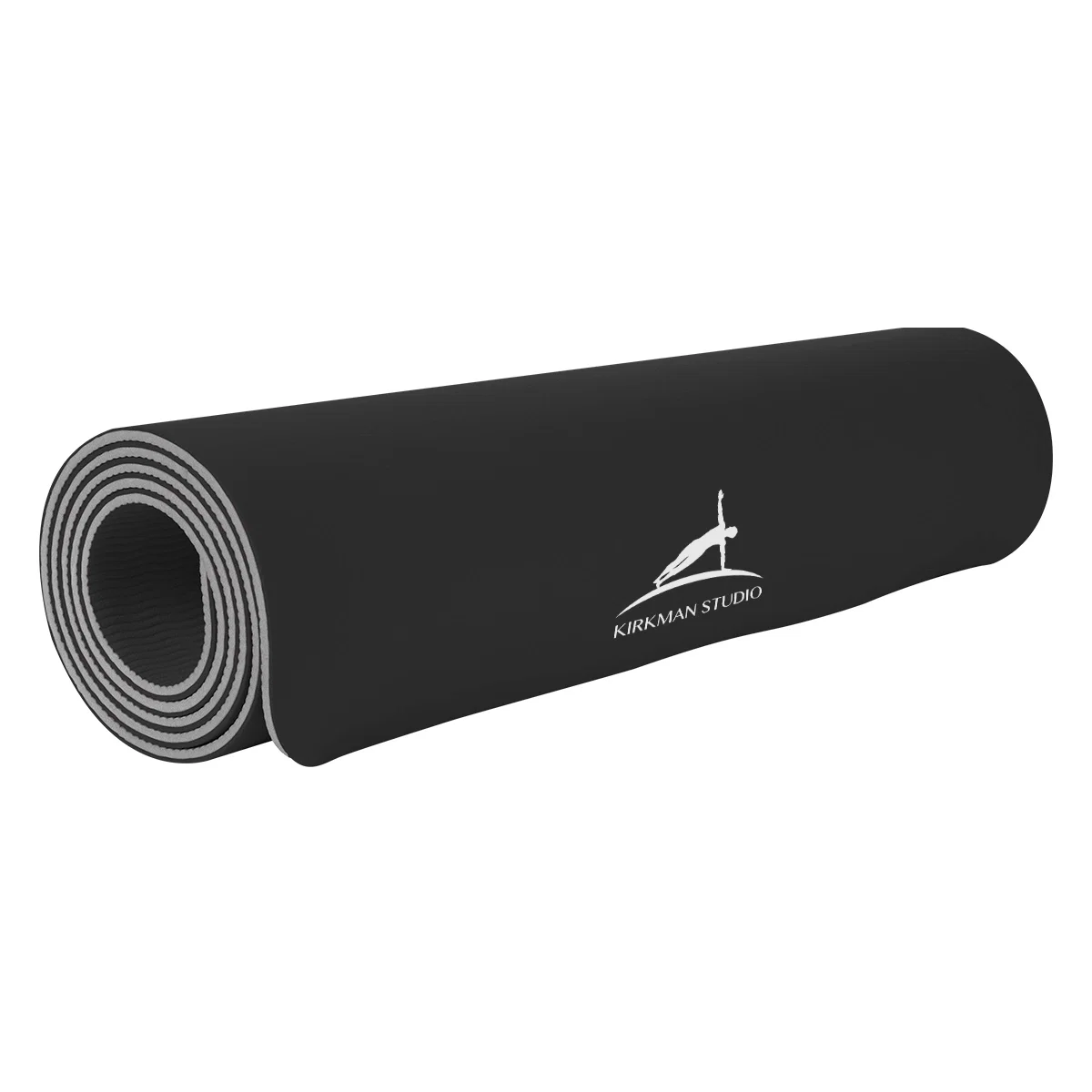 Double layer yoga mat rolled up and ready to carry
