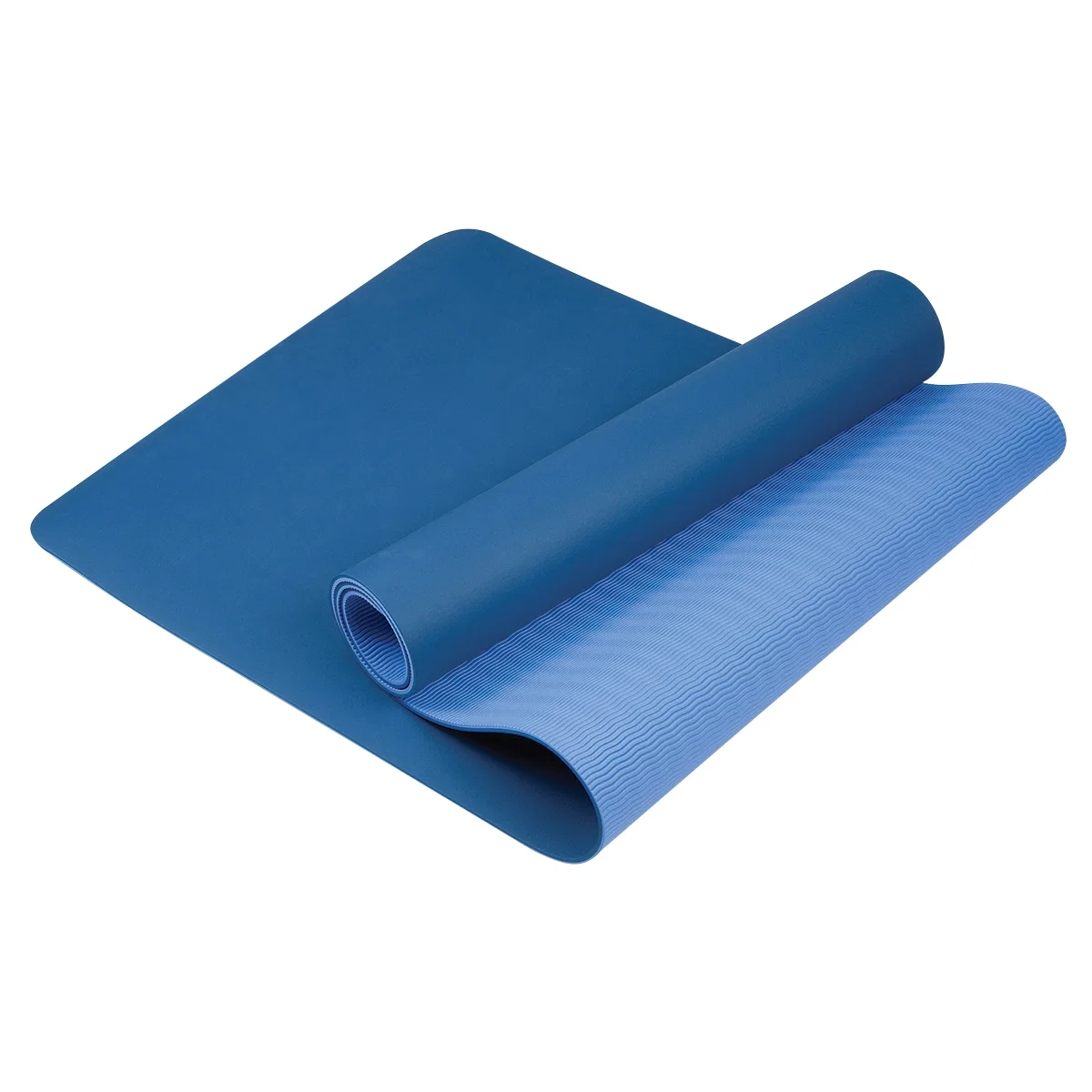 Quarter inch thickness visible from the side of the rolled mat