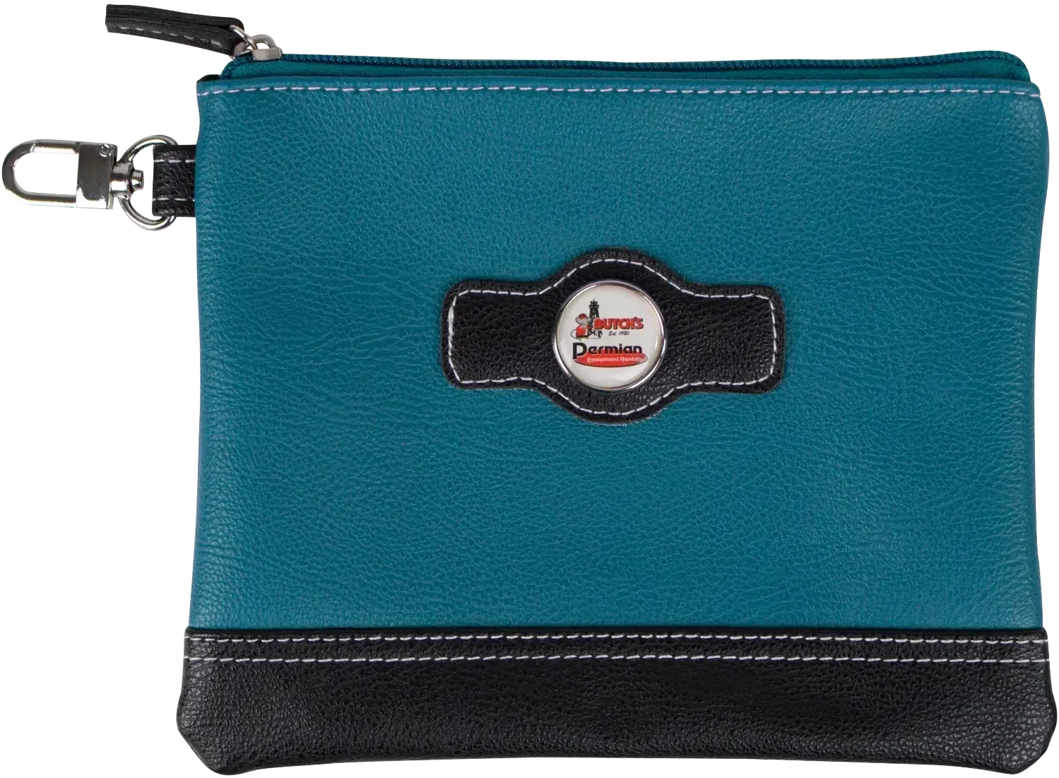Custom Two Tone Zipper Valuables Pouch — view 4
