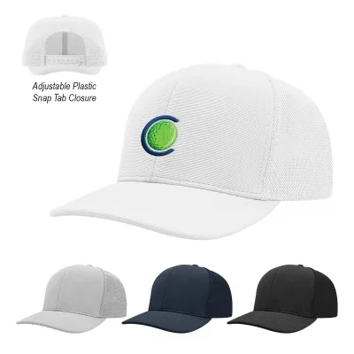 Recycled trucker cap with a structured front and breathable mesh back