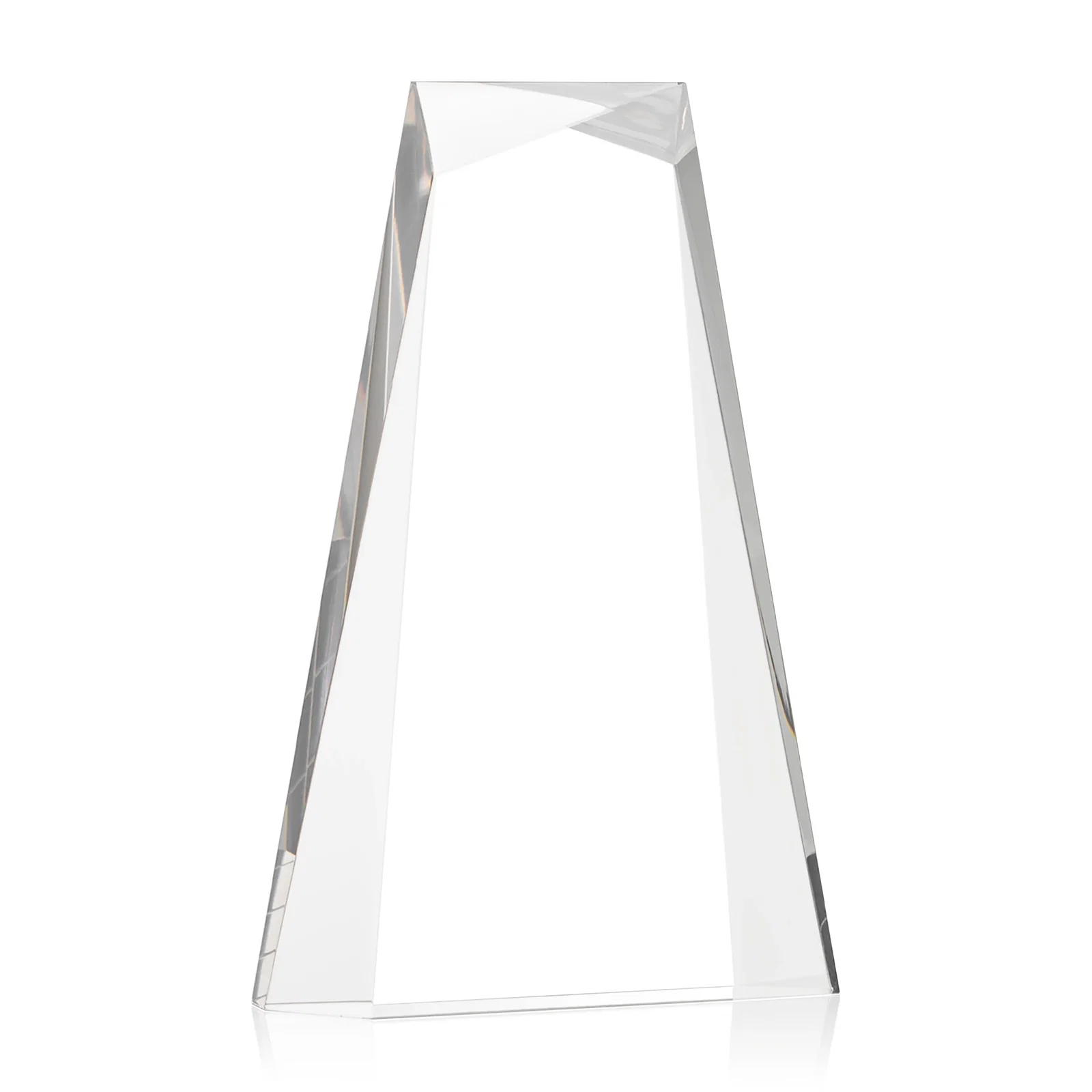 Promotional Acrylic Tower Award With Reverse Interchanging Facets for corporate award ceremonies