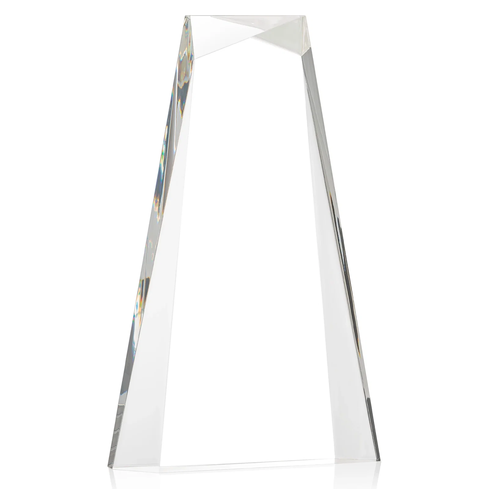 Promotional Acrylic Tower Award With Reverse Interchanging Facets for service anniversary gifts