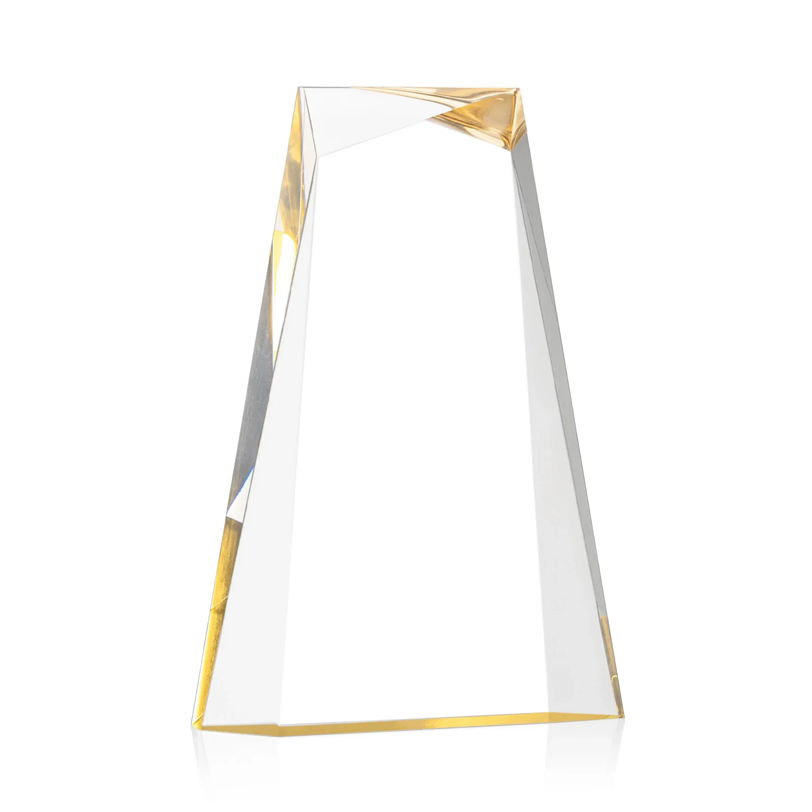 Promotional Acrylic Tower Award With Reverse Interchanging Facets for sales achievement awards