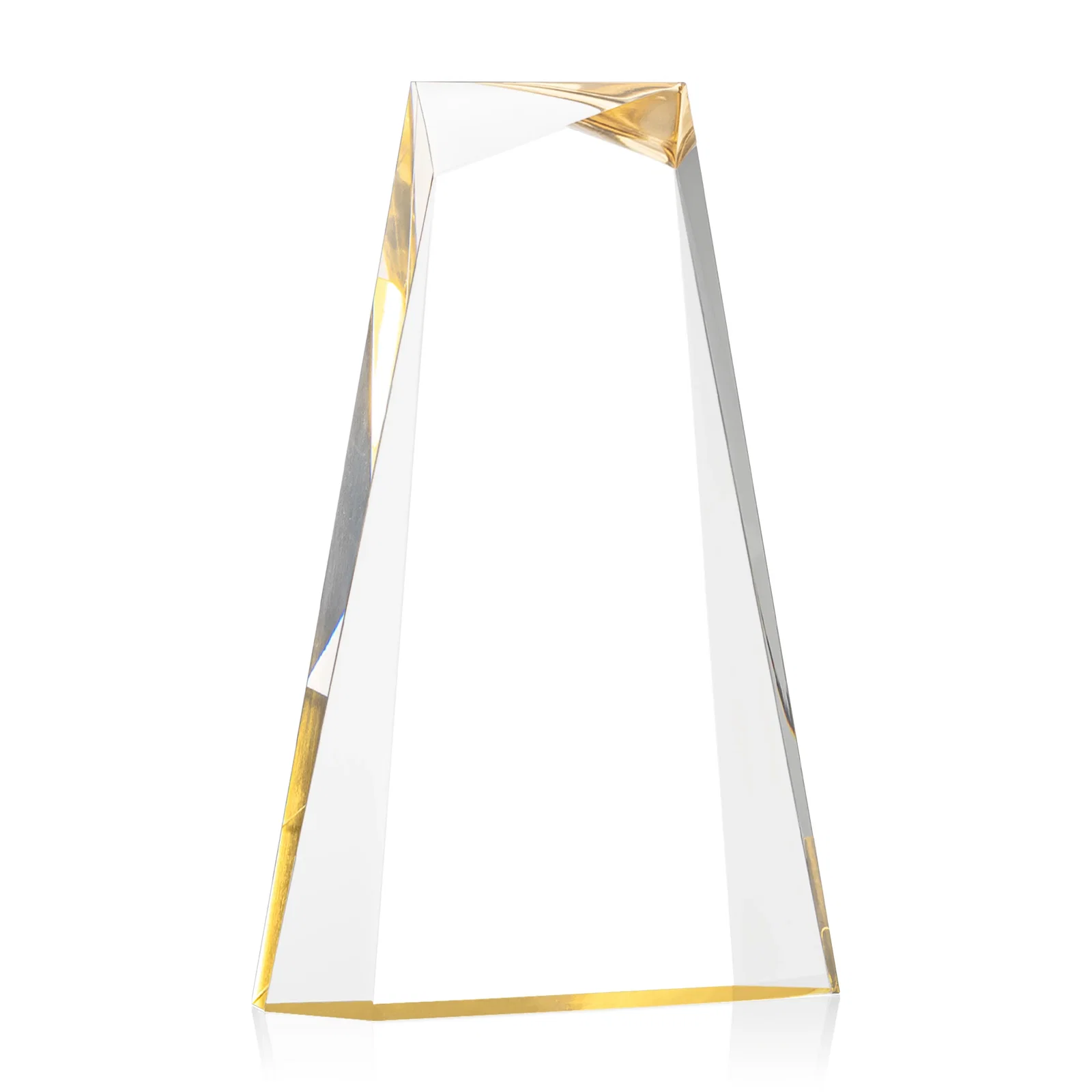 Promotional Acrylic Tower Award With Reverse Interchanging Facets for retirement presentations