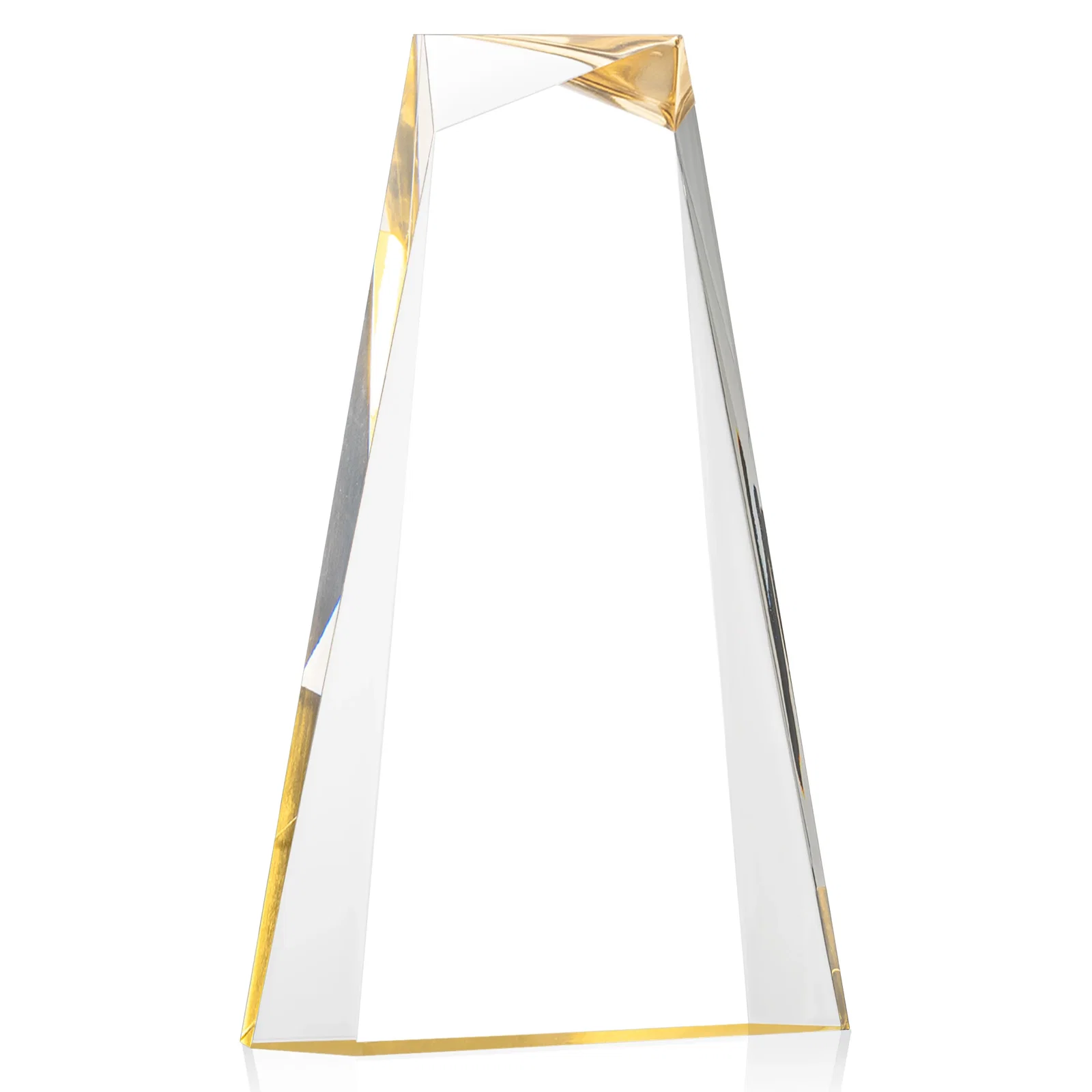Promotional Acrylic Tower Award With Reverse Interchanging Facets for team milestone celebrations