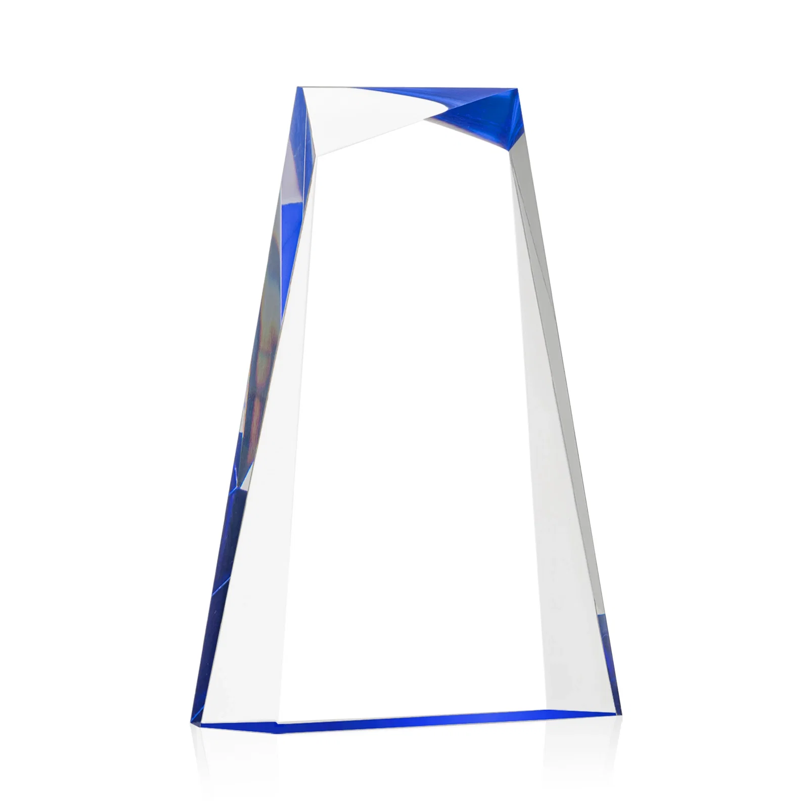Promotional Acrylic Tower Award With Reverse Interchanging Facets for donor appreciation