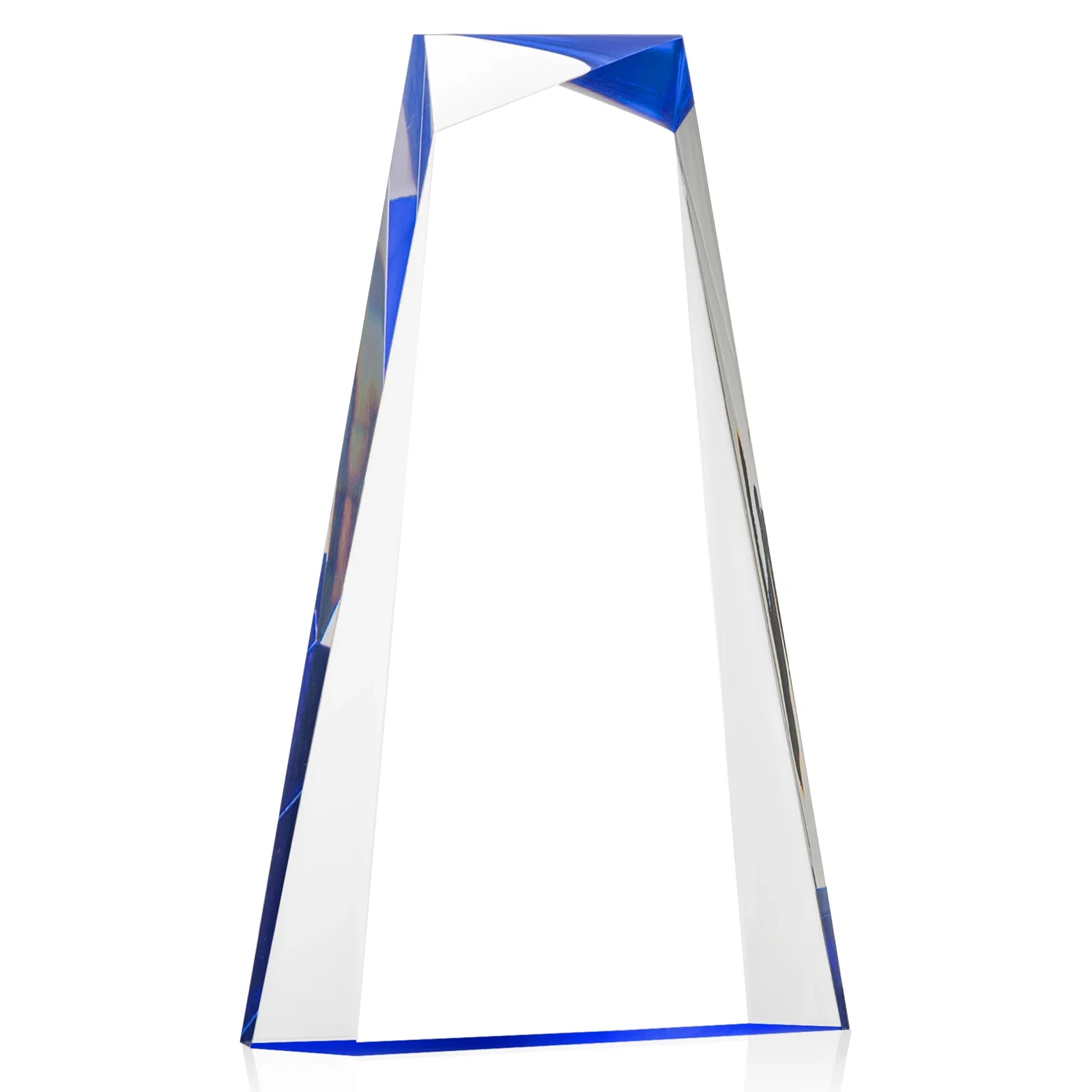 Promotional Acrylic Tower Award With Reverse Interchanging Facets for safety achievement programs