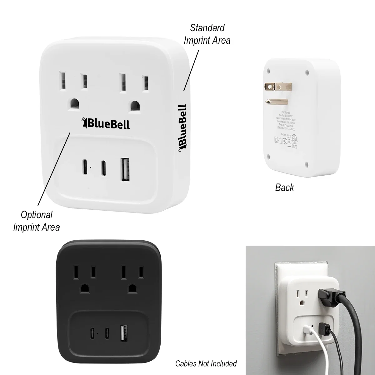 USB-C connection sits on the face of the cube
