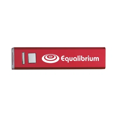 Cylindrical pocket power bank measuring about three and a half inches