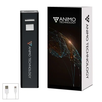 Cylindrical power bank presented in a printed gift box