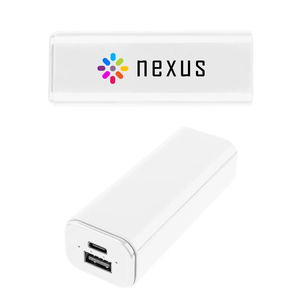Charging ports set into the narrow end of the case