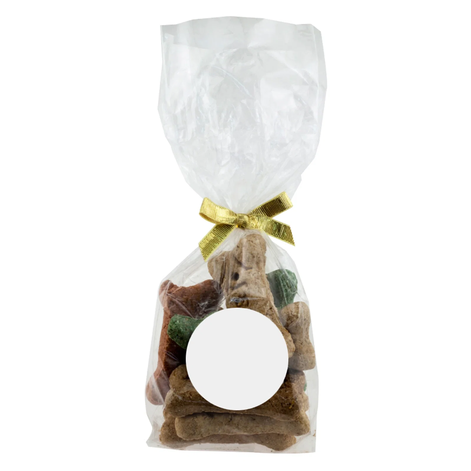Clear packaging shows the treats stacked from top to bottom