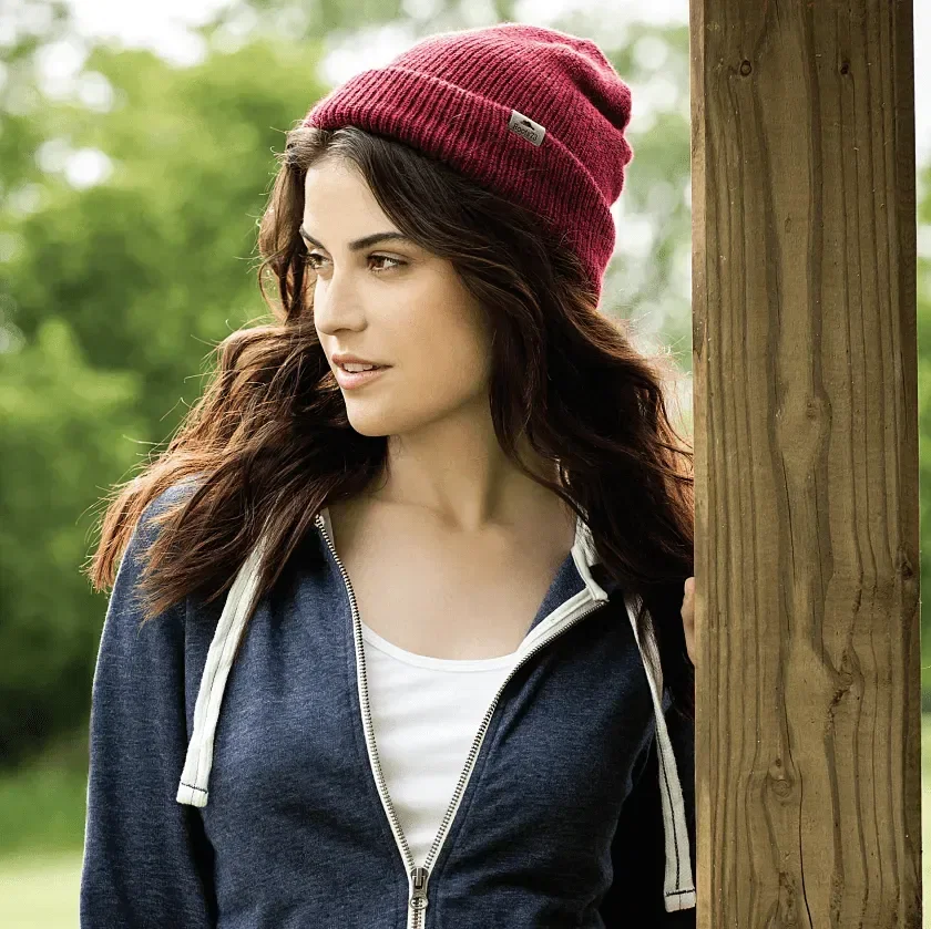 Custom Virden Roots73 Knit Toque - Unisex being worn
