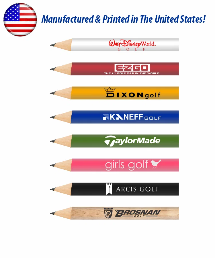 Untipped Round Wooden Golf Pencil