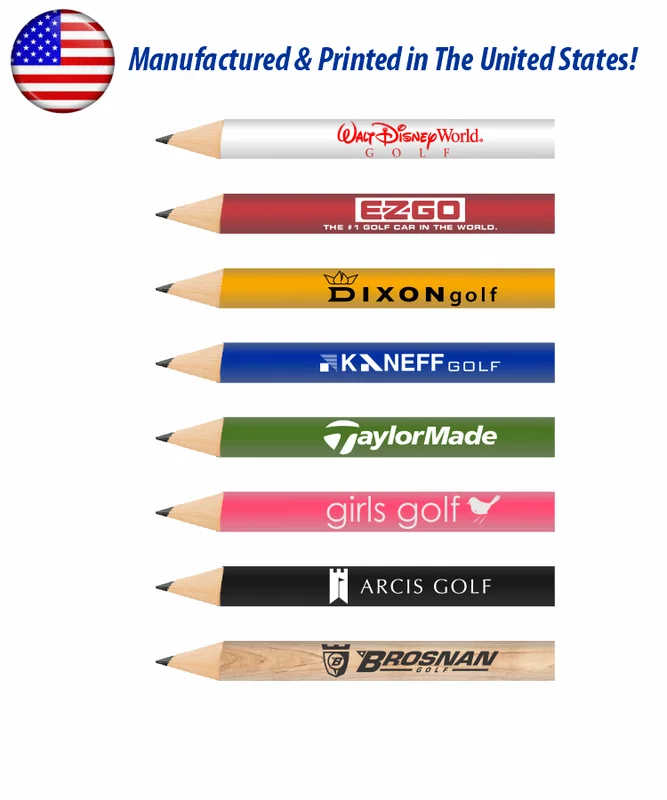 Untipped Round Wooden Golf Pencil