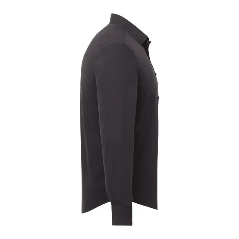 Custom UNTUCKit Men's Long Sleeve Wrinkle-Free Shirt - Black Stone — view 4
