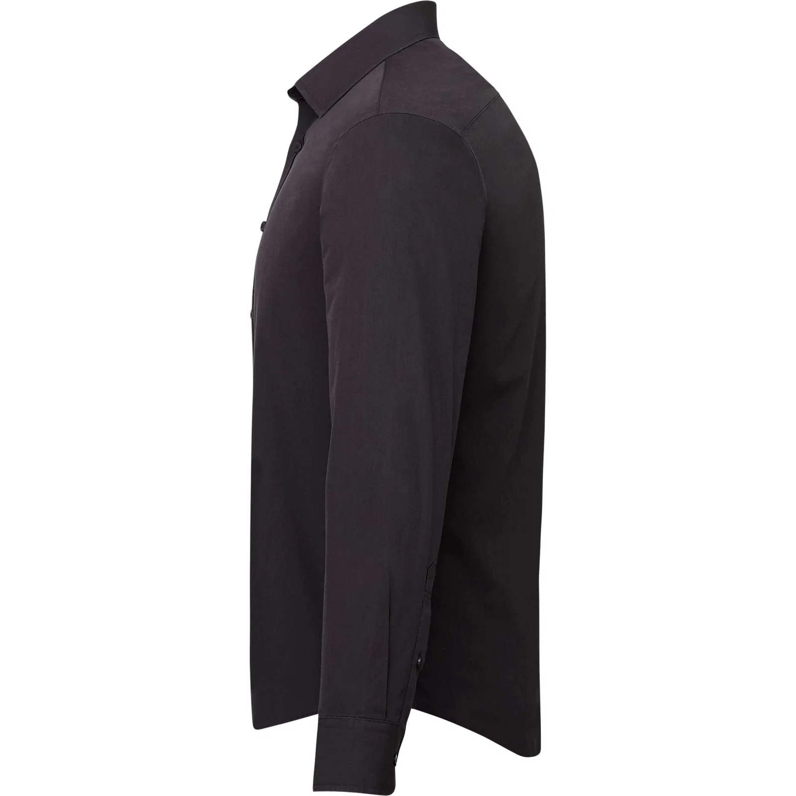 Custom UNTUCKit Men's Long Sleeve Wrinkle-Free Shirt - Black Stone — view 8