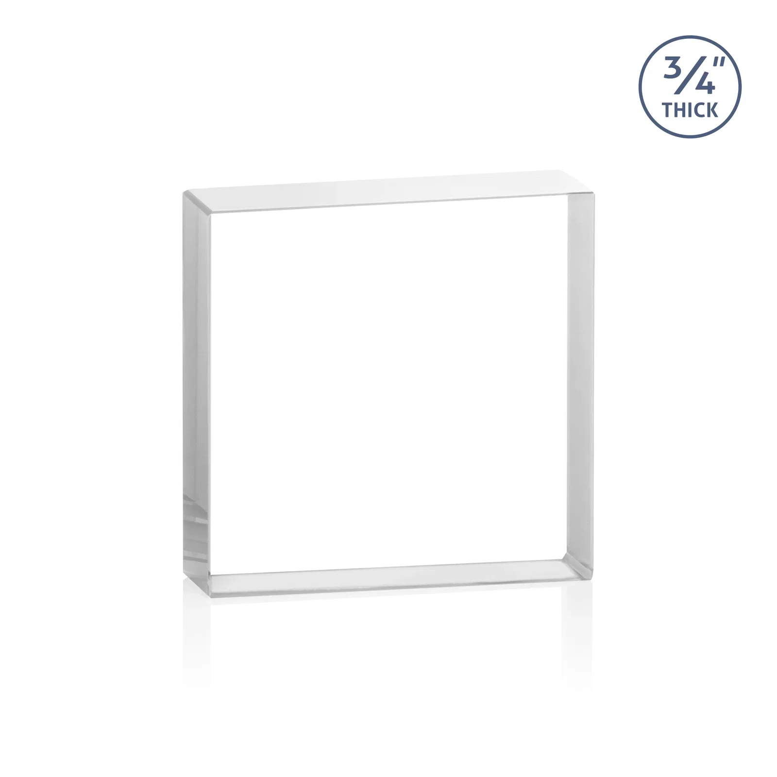Custom printed Starfire Crystal Square Award With Five Graduated Sizes, desk awards for sales achievement awards