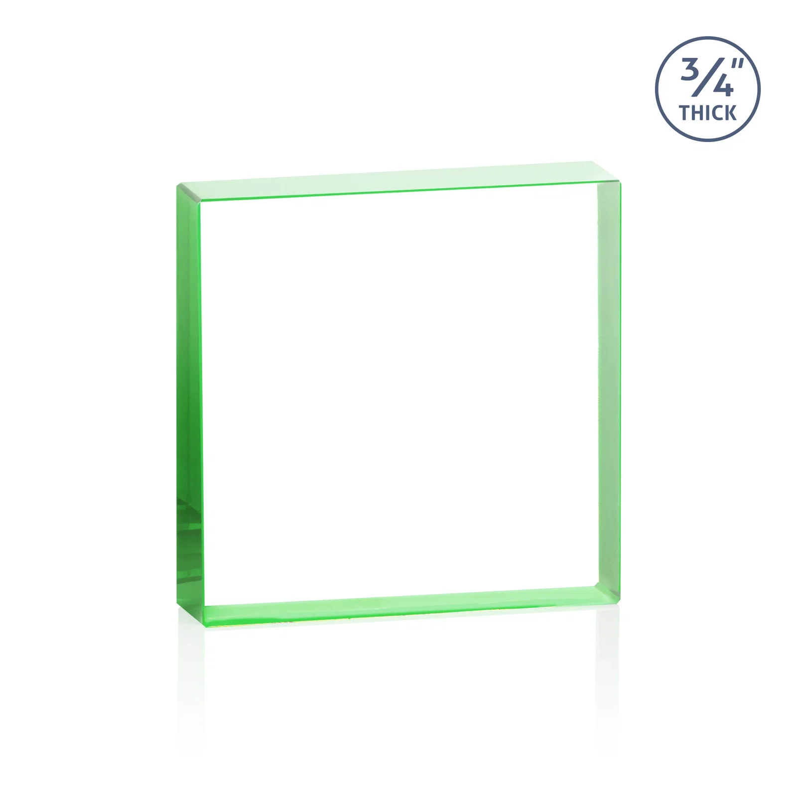 Customized Starfire Crystal Square Award With Five Graduated Sizes, desk awards for employee recognition