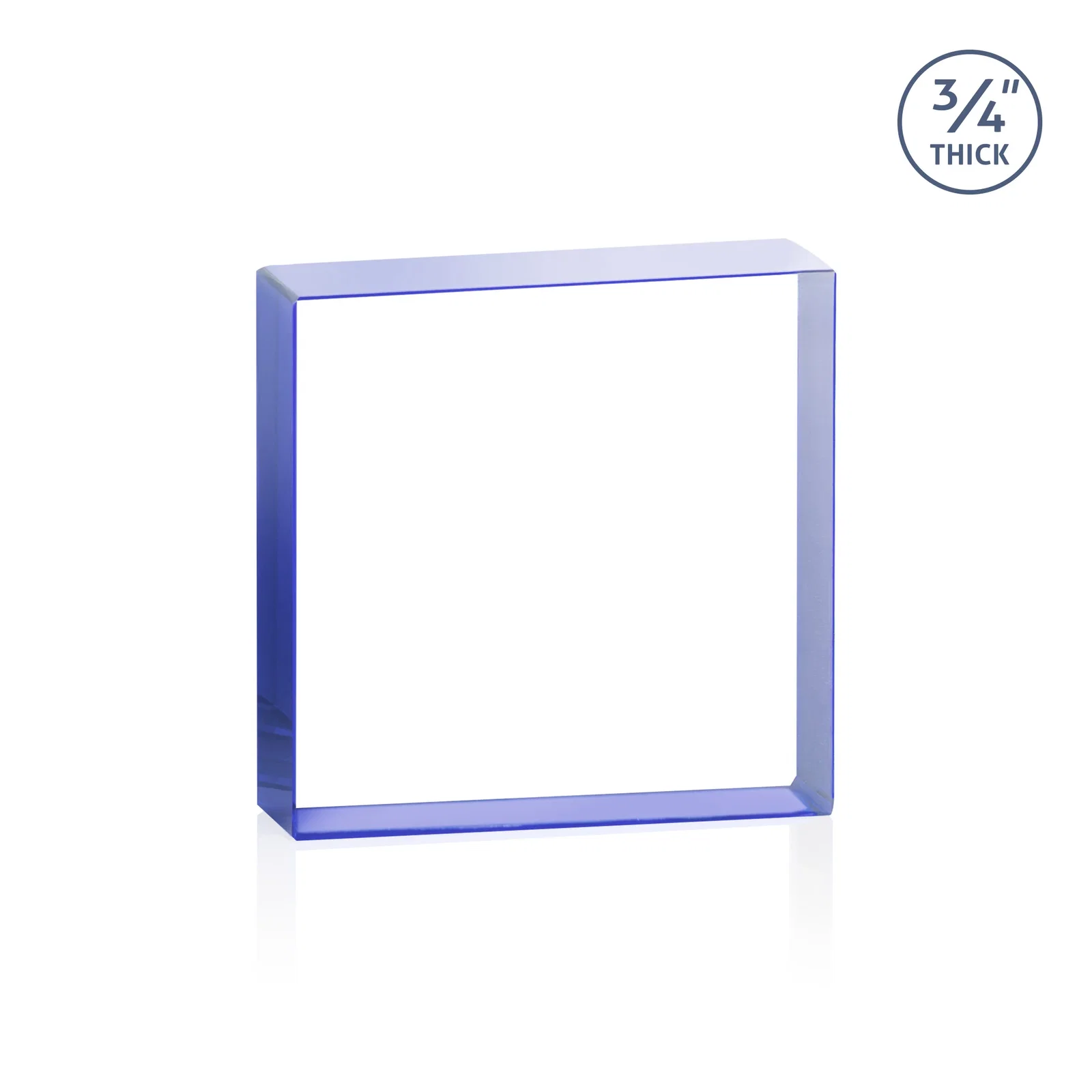 Customized Starfire Crystal Square Award With Five Graduated Sizes, desk awards for sales achievement awards