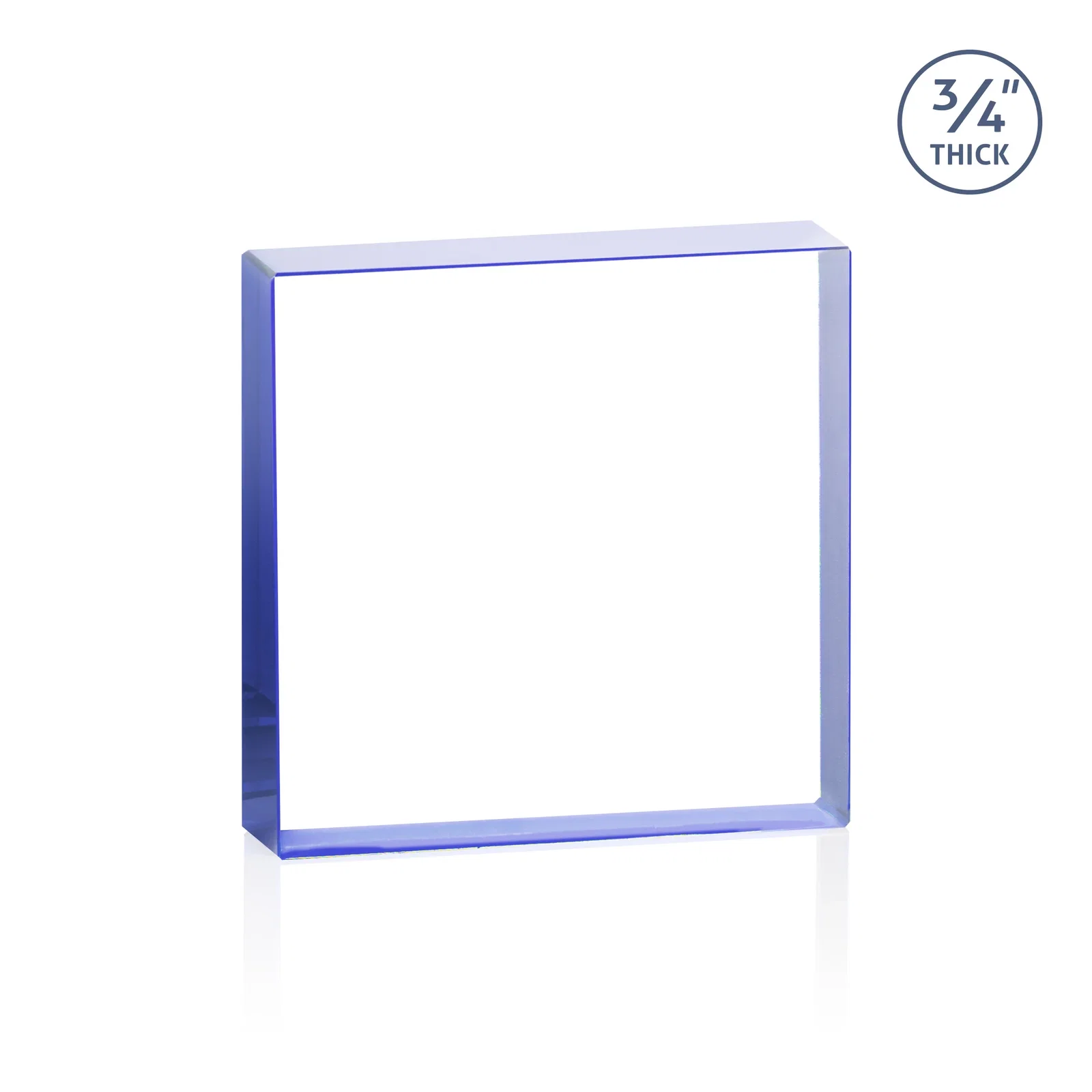 Customized Starfire Crystal Square Award With Five Graduated Sizes, desk awards for retirement presentations