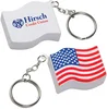 US Flag Stress Reliever Key Chain in Red/White/Blue