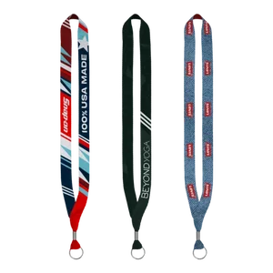 USA Made 0.75" Dye-Sublimated Lanyard with Zinc Crimp & Zinc Split-Ring