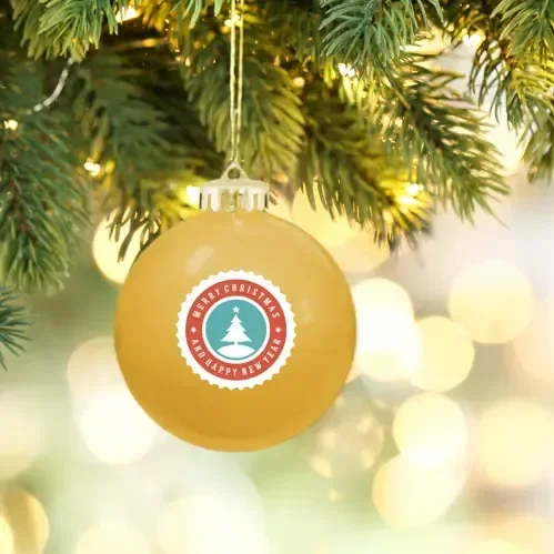 USA Made Round Shatterproof Ornament (3¼") — view 2