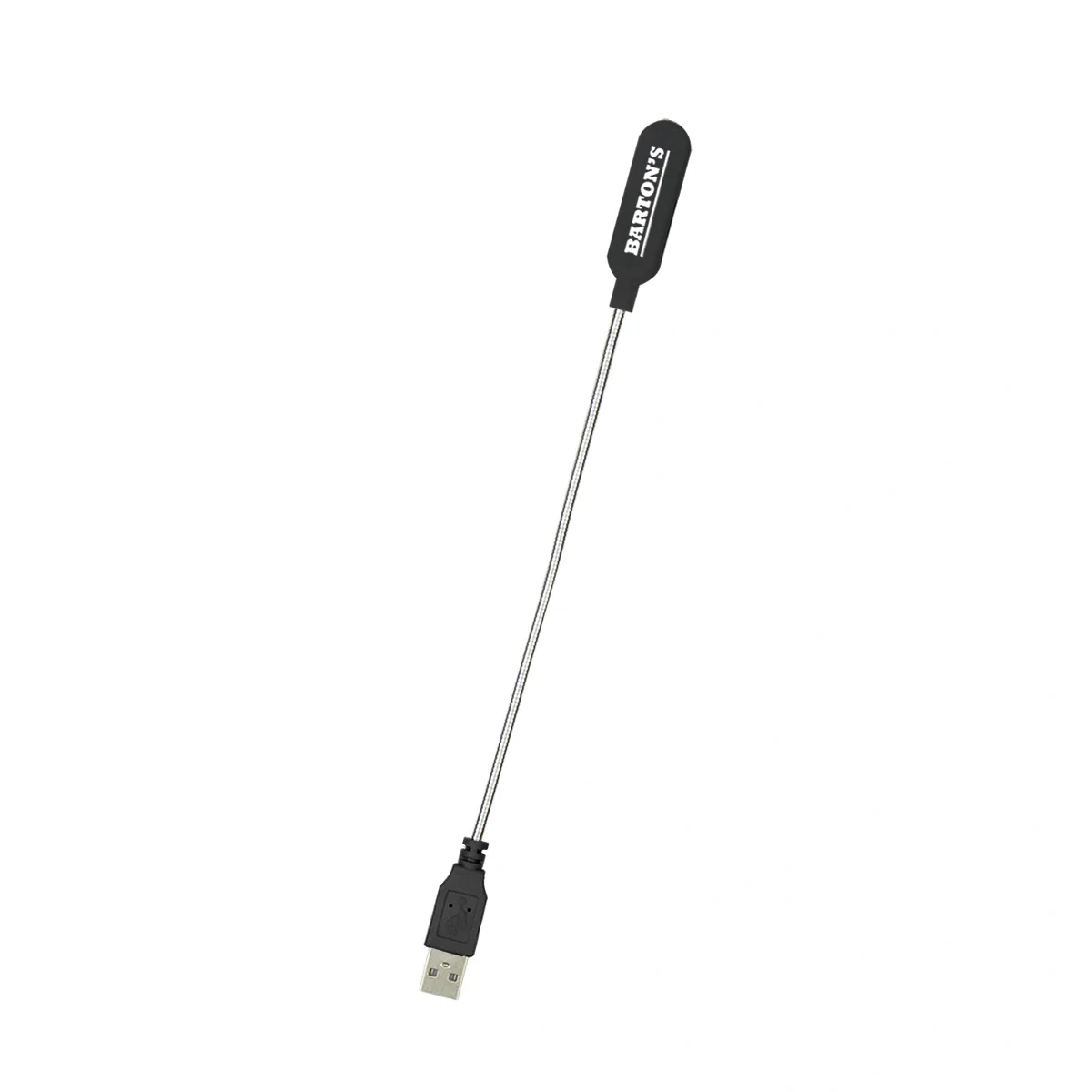 Black flexi light plugged into a laptop port