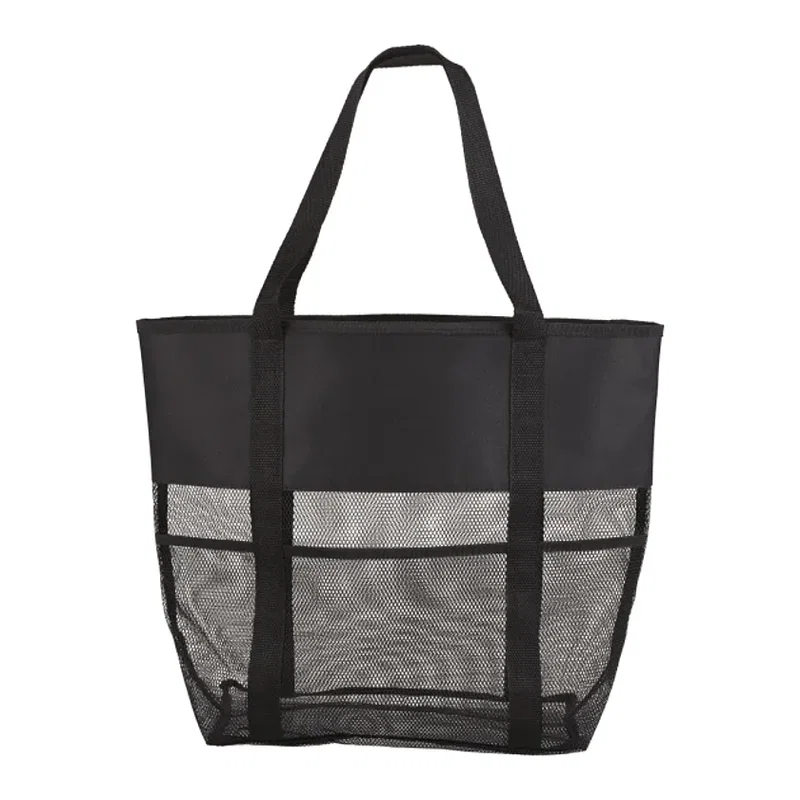 Customizable Mesh Utility Beach Tote — view 2