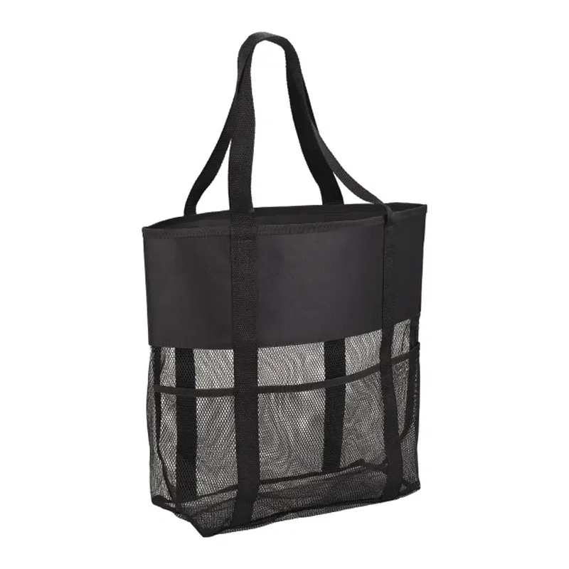 Customizable Mesh Utility Beach Tote — view 3