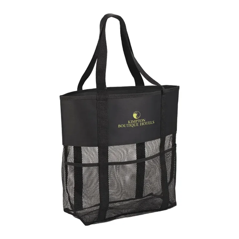Customizable Mesh Utility Beach Tote — view 4