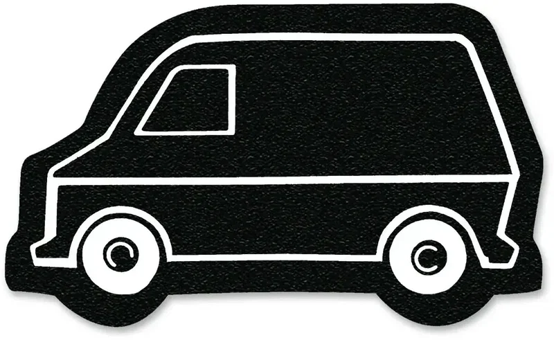 Van Jar Opener. Van-shaped natural rubber jar opener for auto dealer giveaways, view 7