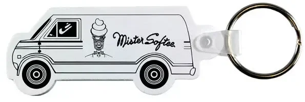 Custom Van Shaped Key Fob  — view 4