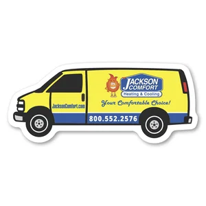Delivery Van Shaped Full Color Magnet