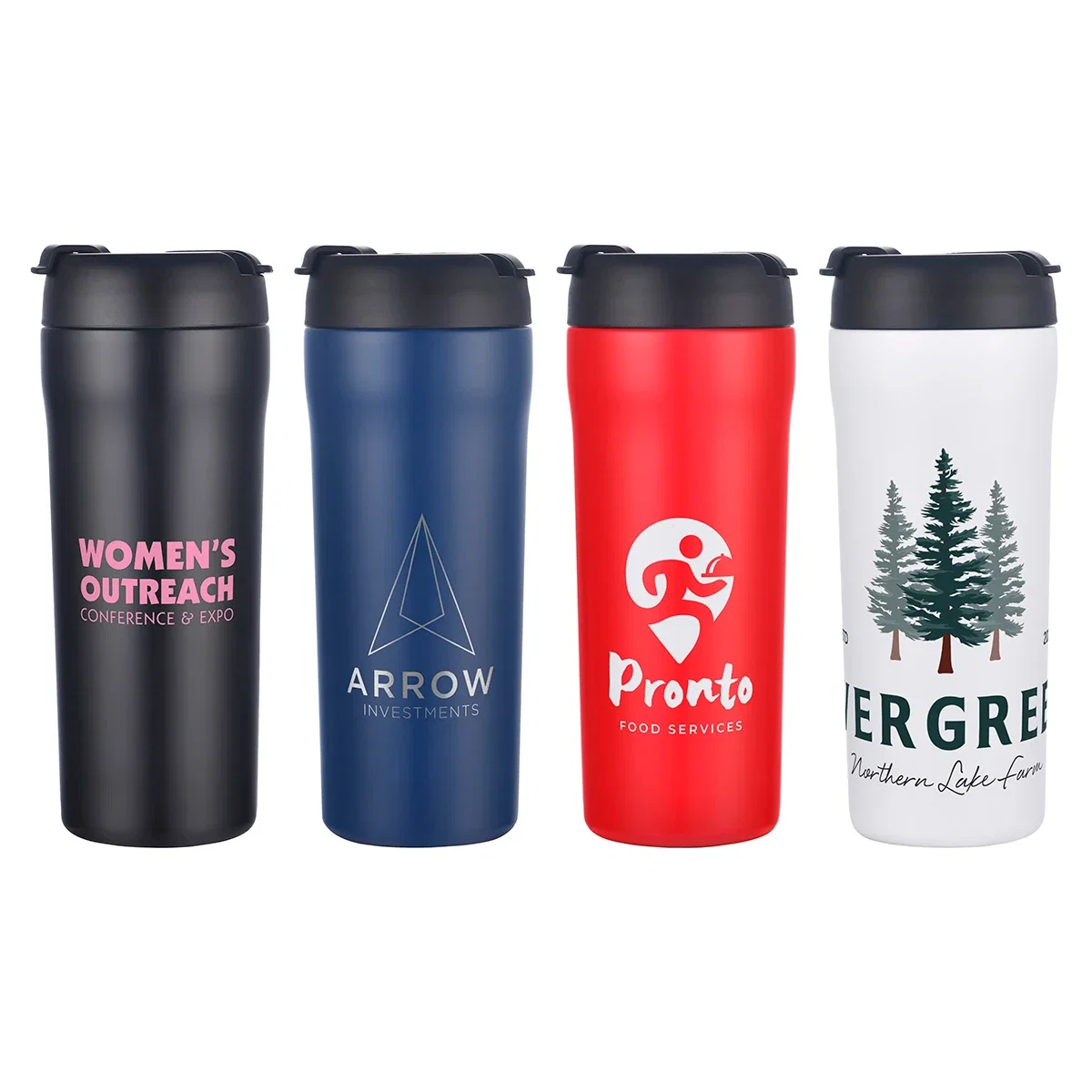 Varedo 24 oz DuoFlow insulated tumbler with custom logo, hero view