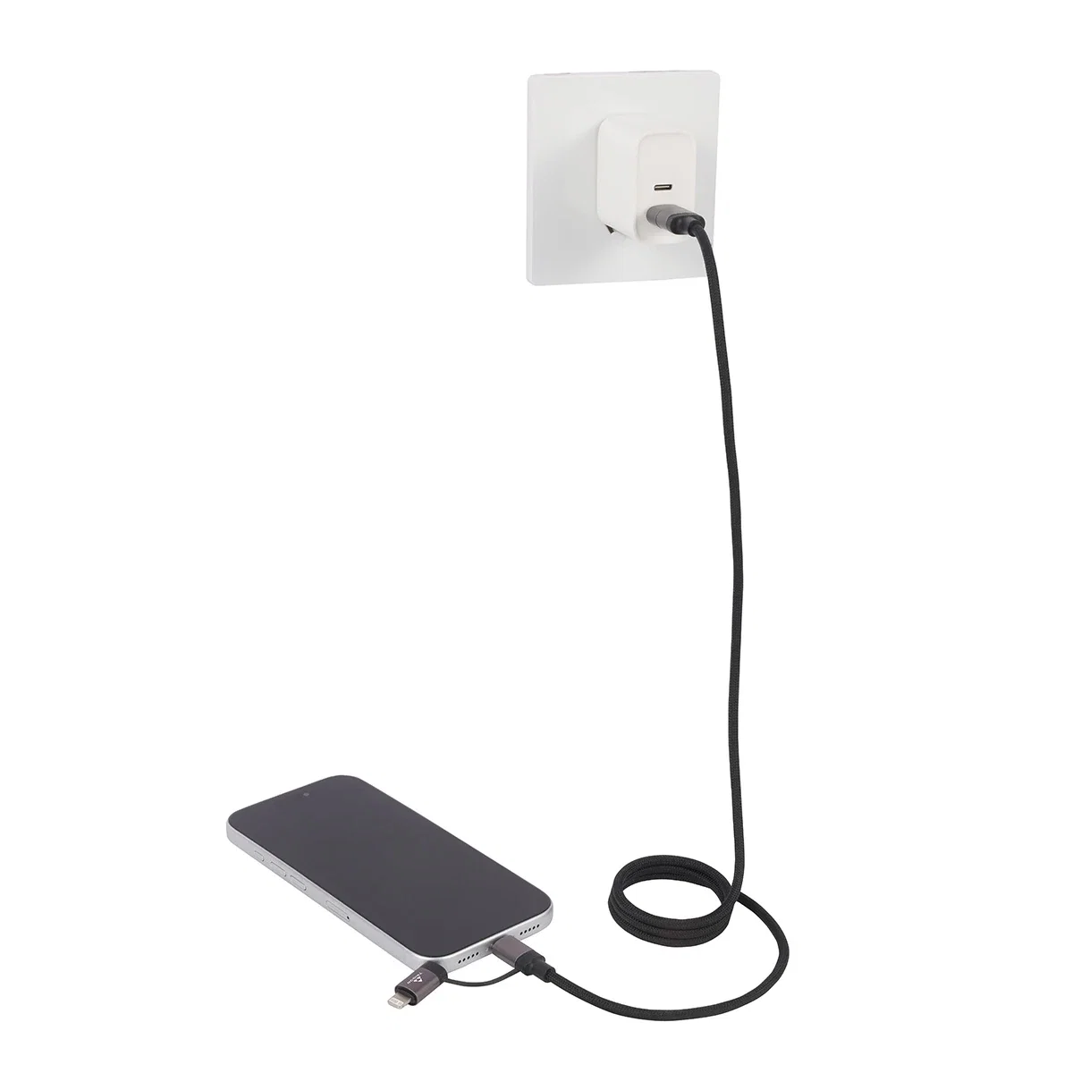 Vector 4-in-1 Charging Cable laid out to show all four connector tips