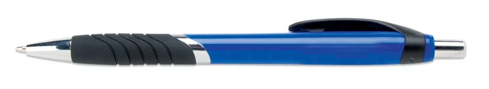 Velocity Neon Silver-Trim Pen. Neon plastic pen with silver trim for trade shows and fundraisers, view 2