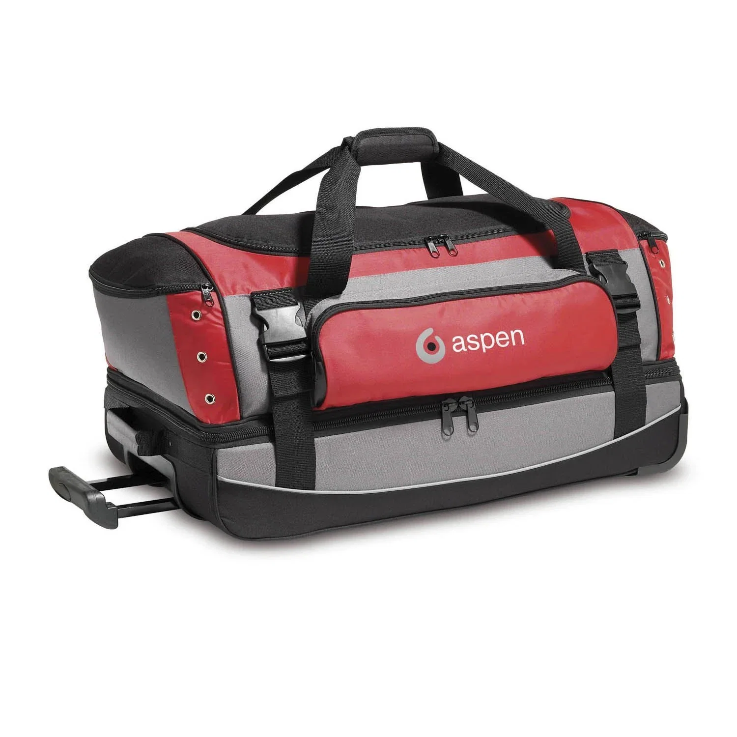 Personalized Velocity Rolling Duffel — Red — view 2