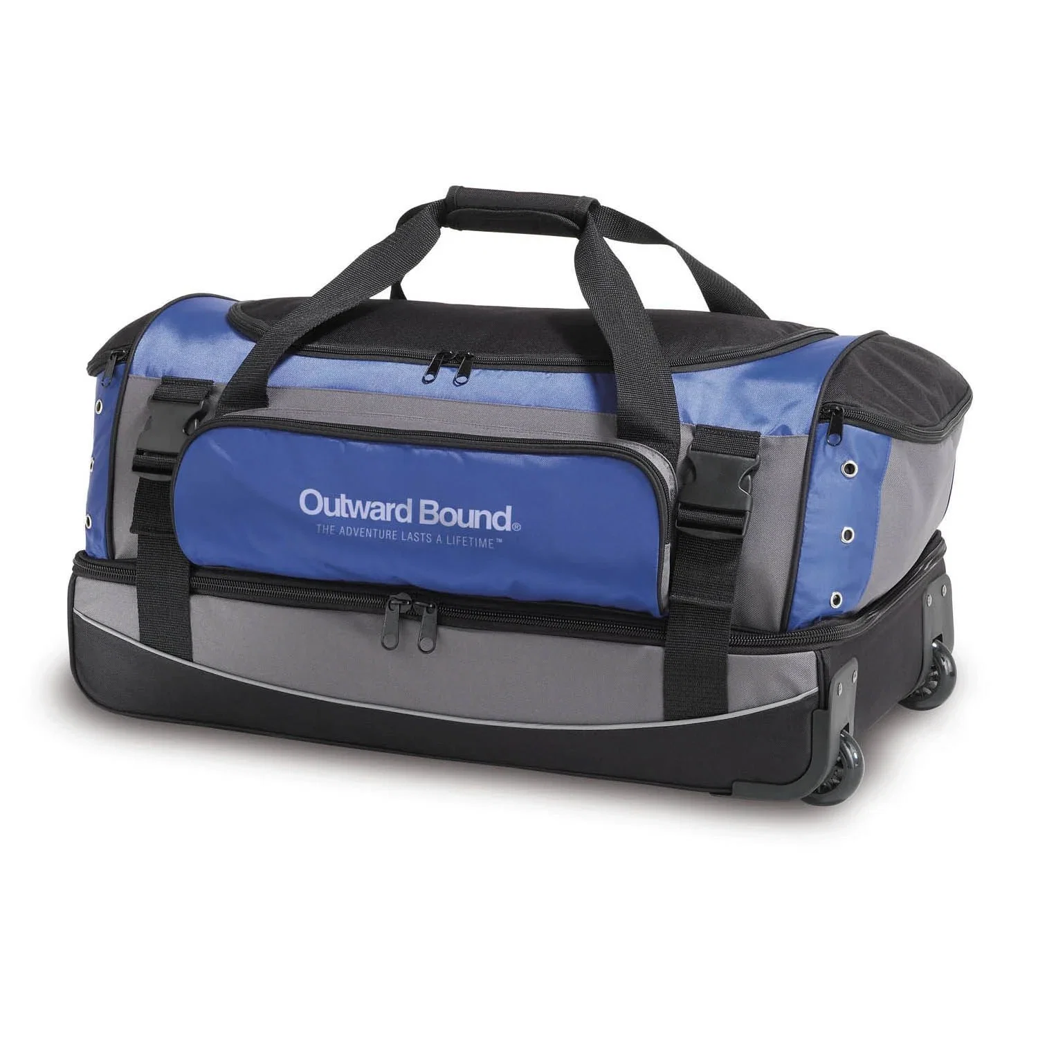 Personalized Velocity Rolling Duffel — Royal Blue — view 4