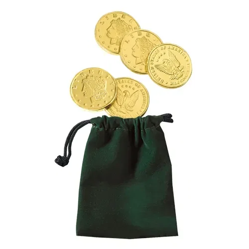 Velour Pouches with Chocolate Coins — view 3