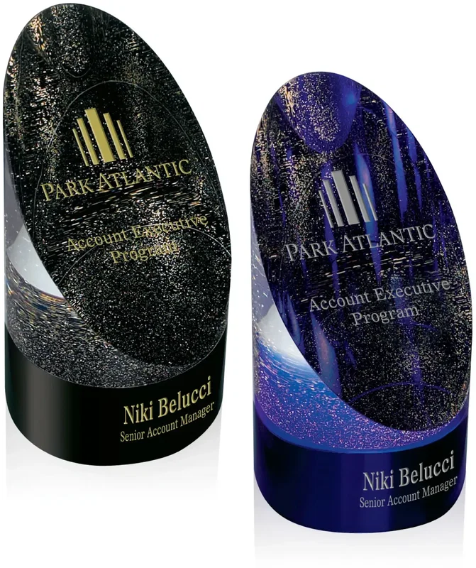 Custom Colorful Crystal Logo Venetia Award β view 1