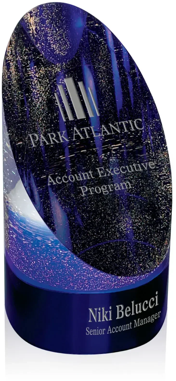 Custom Colorful Crystal Logo Venetia Award — view 3