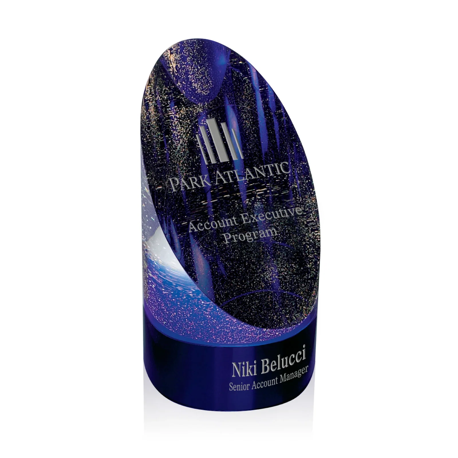 Custom Colorful Crystal Logo Venetia Award for team milestone celebrations