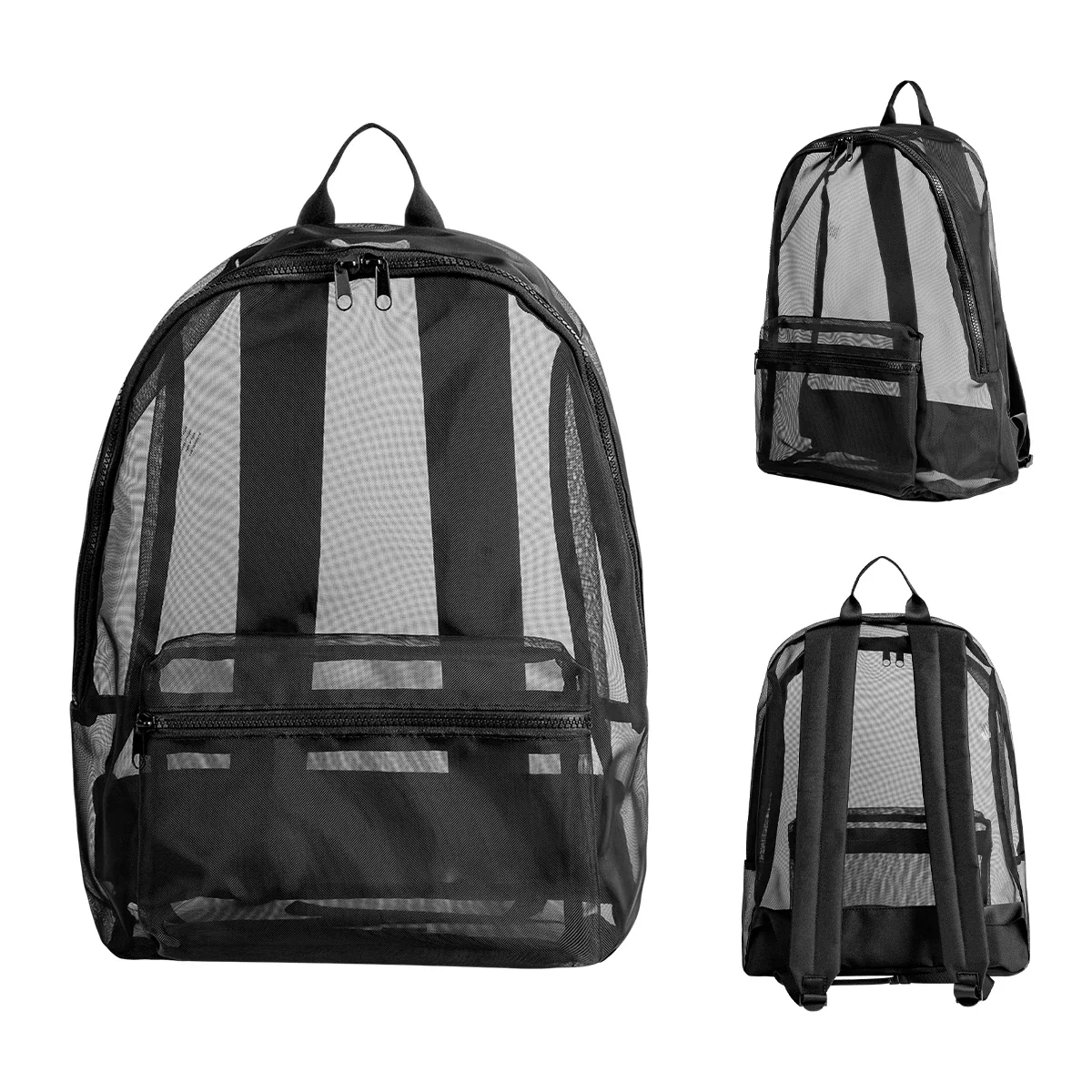 Back panel and strap attachment viewed from behind