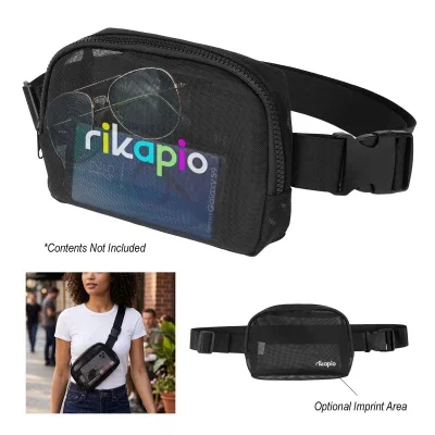 Mesh fanny pack with an adjustable waist strap
