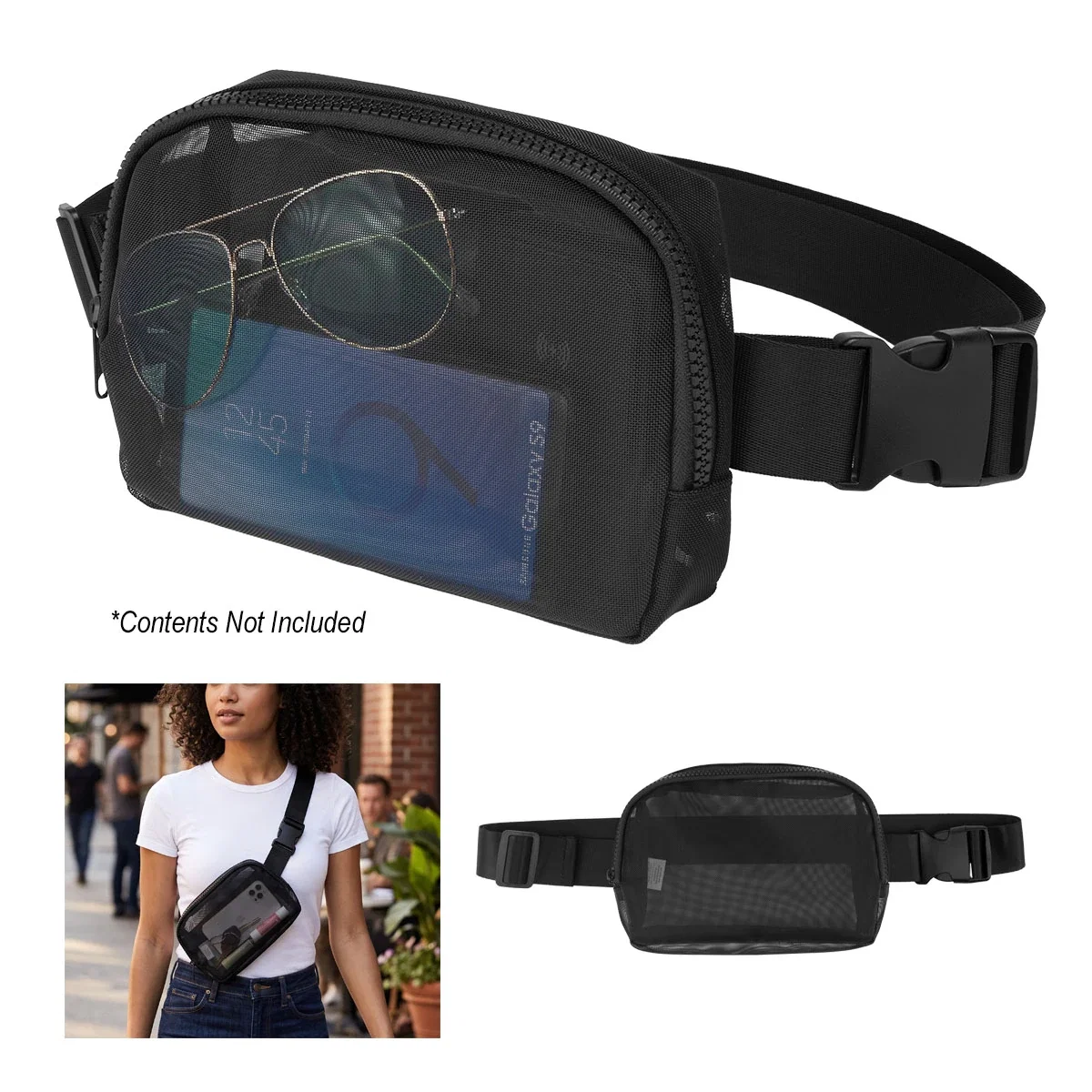 Sharp focus on the adjustable waist strap and its shape