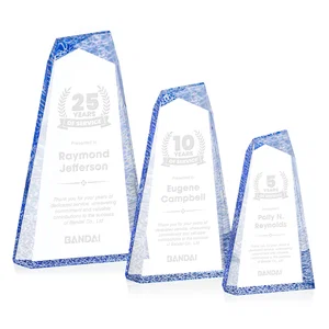 Acrylic Peak Award With Rippled Molded Base